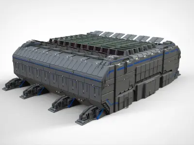 sci-fi architecture 1 3D model