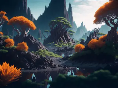 Alien Worlds Backdrop Images 3D model