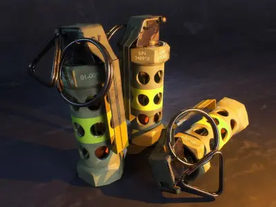 Stun Grenade Low-poly 3D model