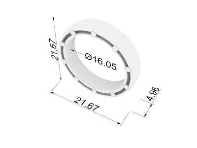 Sleek Modern Gem-Studded Ring JDBCo 3D print model