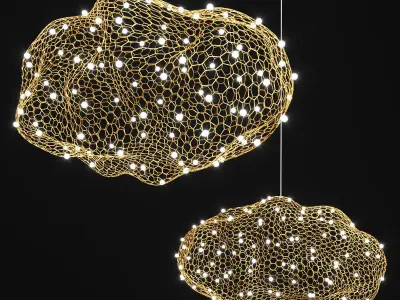 Led cloud pendant 3D model