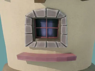 Cartoon Fantasy House Low-poly 3D model