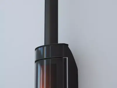 wood stove P Low-poly 3D model