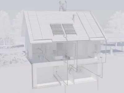 Home Solar Energy System 3D model