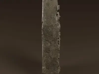 Stelae of Copan Mayan Monuments Low-poly 3D model