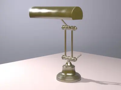 Brass Library Reading Light 3D model