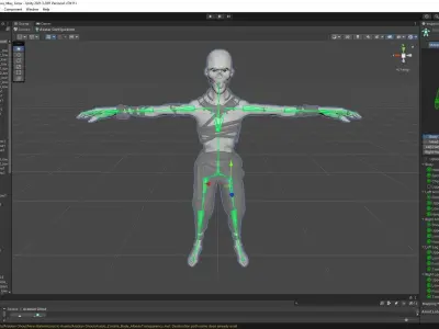 Arabian Ghoul Low-poly 3D model