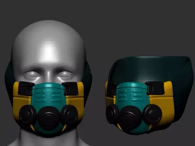 helmet high poly sculpt 3d printable  3D model 78