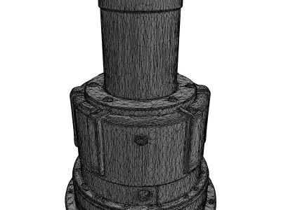 SciFi Industrial Warning Beacon Light Low-poly 3D model