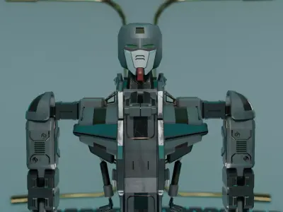 Strike Gundam Low-poly 3D model