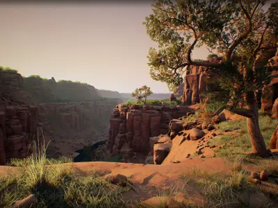 Red Desert Pack Low-poly 3D model