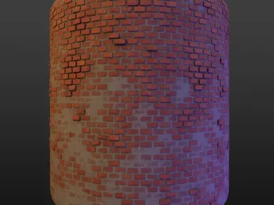 Procedural Stylized Brick Material Texture