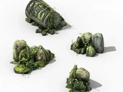 New Village - stone carving 3D model