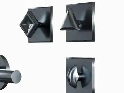 Door handle collection by School House 3D model