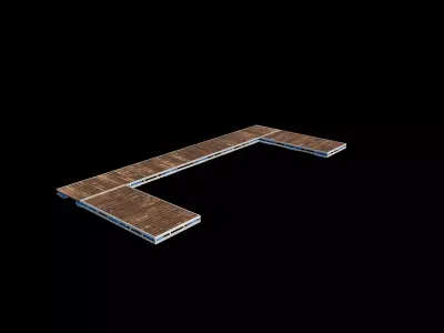 floating docks 02 3D model