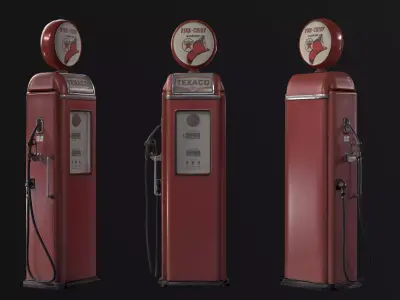 GAS Pump Low-poly 3D model