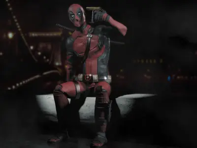 dead pool cgi Low-poly 3D model