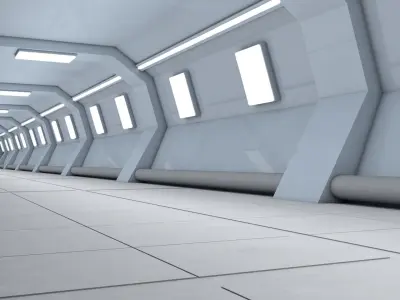 Sci Fi Tunnel 3D model 32