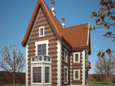 Old House with Interior 3D model
