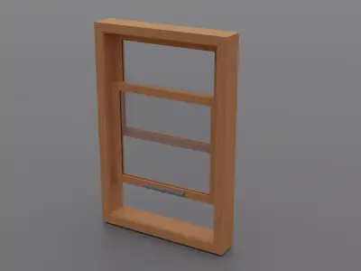 Sliding window V1 - 120x180 Low-poly 3D model