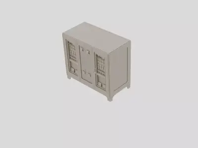 Industrial Factory Control Panel Cabinet for 3D print 3D model