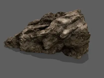 Stairs rock Low-poly 3D model