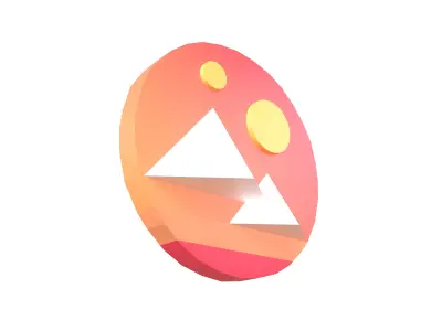 Decentraland Coin v1 001 Low-poly 3D model