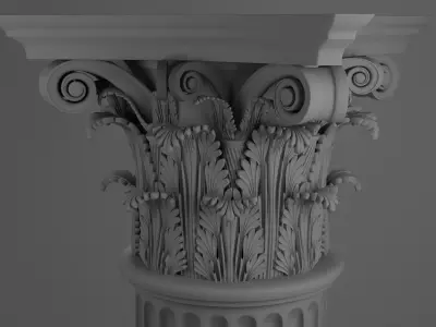 The corinthian capital - High Poly 3D model
