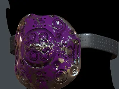 Gas mask helmet 3d model scifi Low-poly Low-poly 3D model