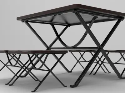 Dining Table  3D model shop