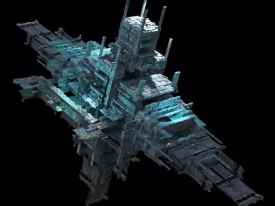 Deep ocean array platform array 3D model