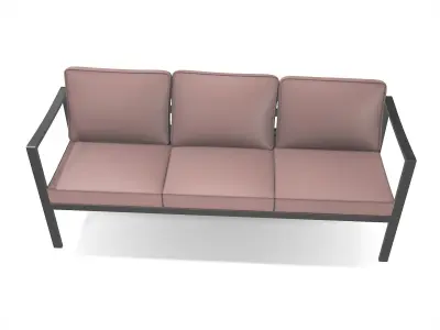 out bench sling fabric 012 Low-poly 3D model