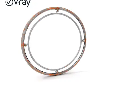 Rustic Metal Ring Structure Model Pack Low-poly 3D model