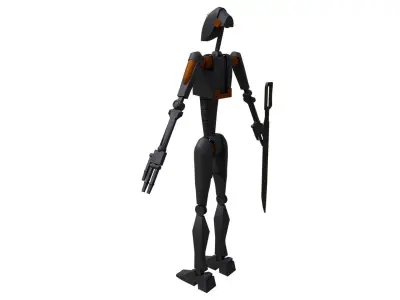 Commando Droid Low-poly 3D model
