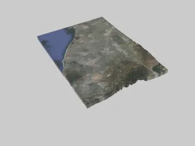 Santa Ana City Low-poly 3D model