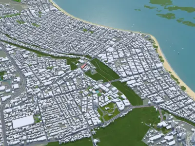 Joao Pessoa Brazil 30km Low-poly 3D model