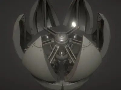 Sphere bot with Animations Low-poly 3D model