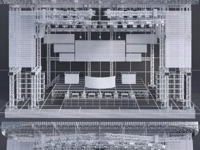 EDM Concert Stage 2 3D model