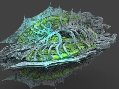 Ivy Tortoise  Steampunk ship 1 3D model