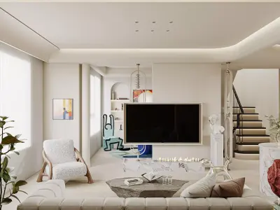    villa interior scenes 3D model get
