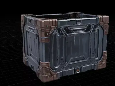 Modular Crate Game Ready 3D Model  Low-poly 3D model