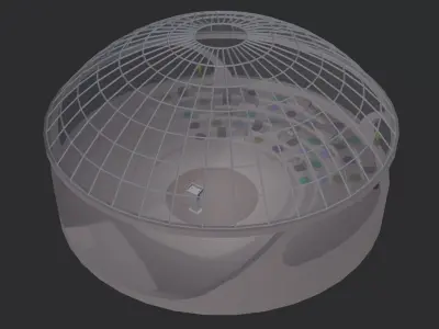 Metaverse Auditorium Low-poly 3D model