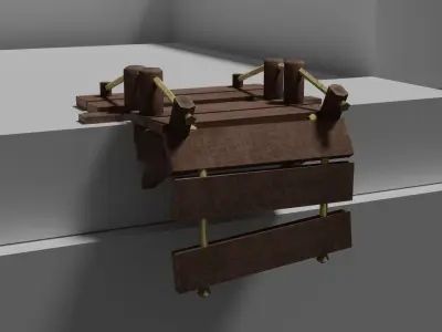 Port Bridge stylized - Puente roto estilizado Low-poly 3D model