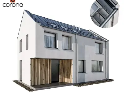 Modern house 06 3D model purchase