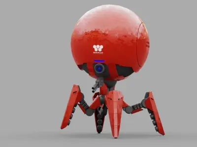 OCTOPUS DROID  rigged  3D model