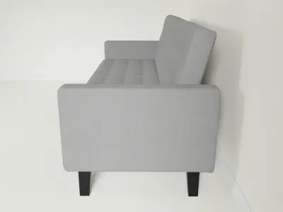 VEHKOO Fabric Sofa Bed Light Grey 3D model