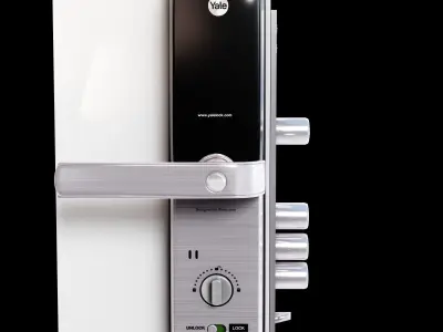 Large Digital Door Lock 3D model Code YDM3168 Low-poly 3D Low-poly 3D model