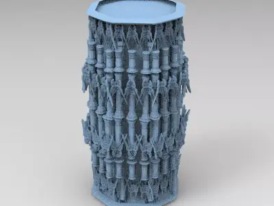 Celtic Gods Tower 1 3D model