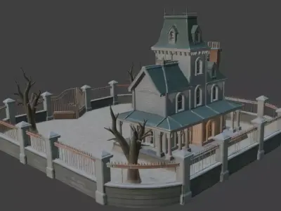 Haunted House 3d Model 3D model