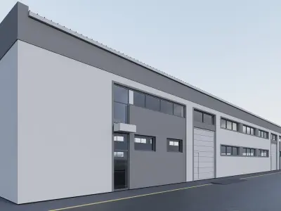 warehouse Low-poly 3D model